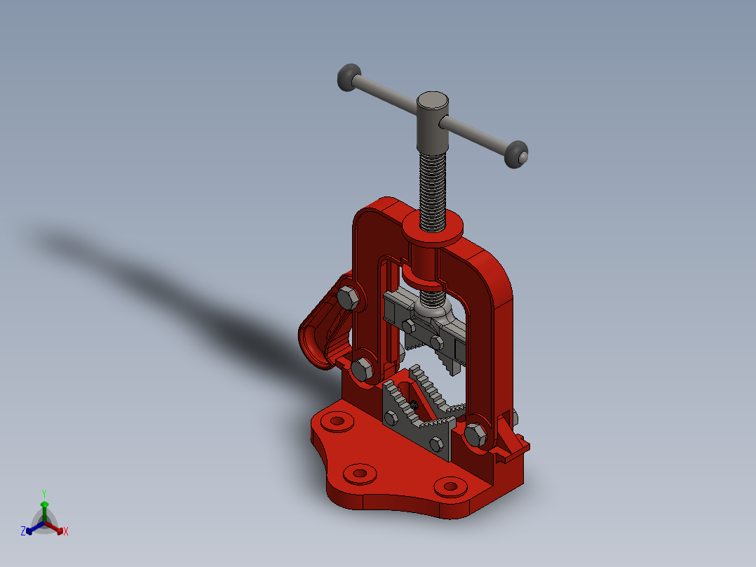 台式车床(水管工)正等轴测图