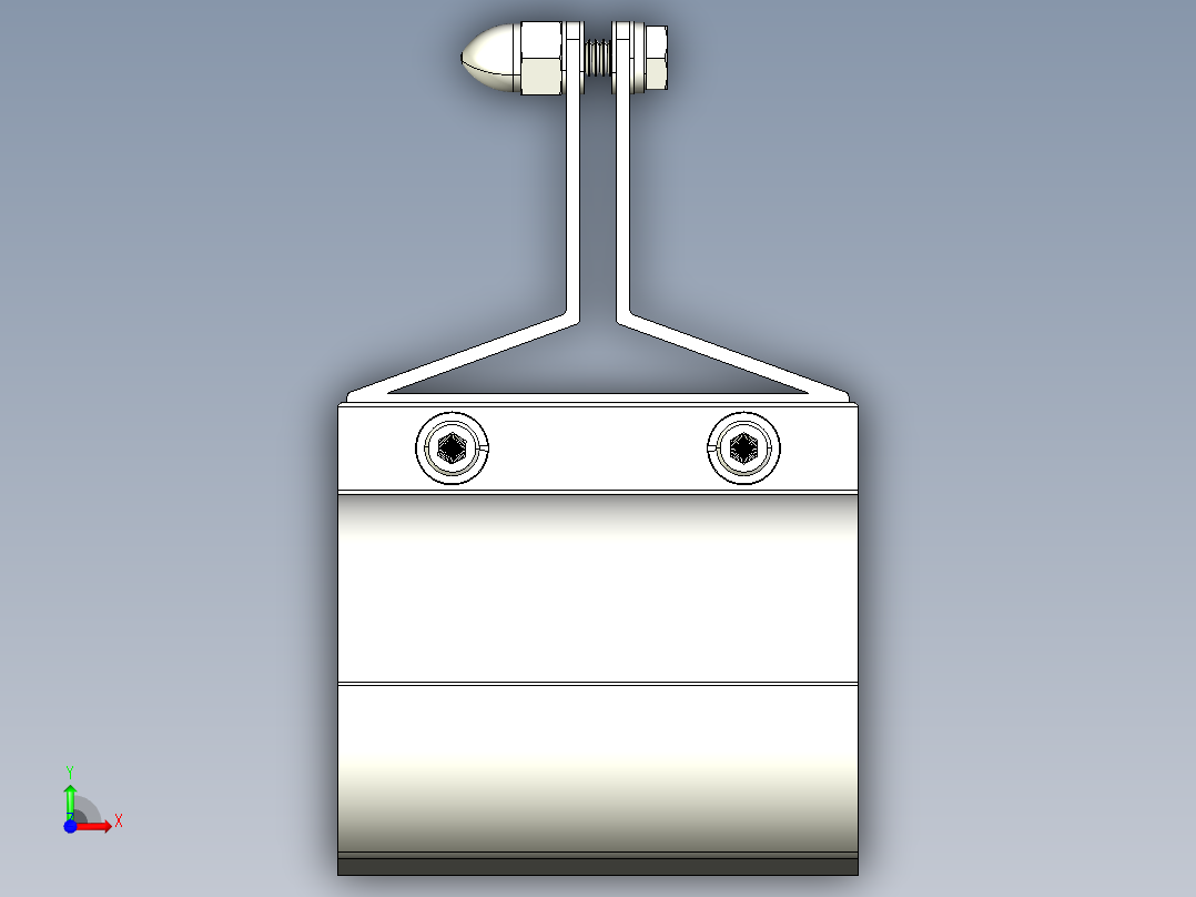 线圈与壳体组件3D模型前视图