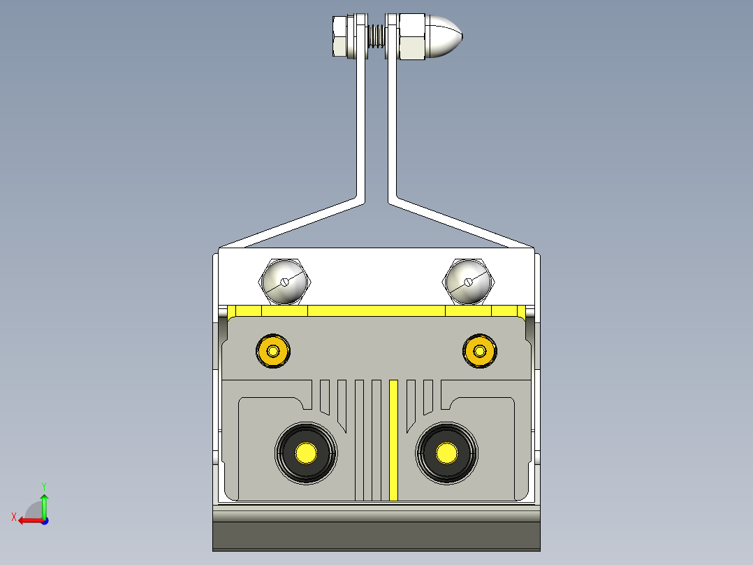 线圈与壳体组件3D模型后视图