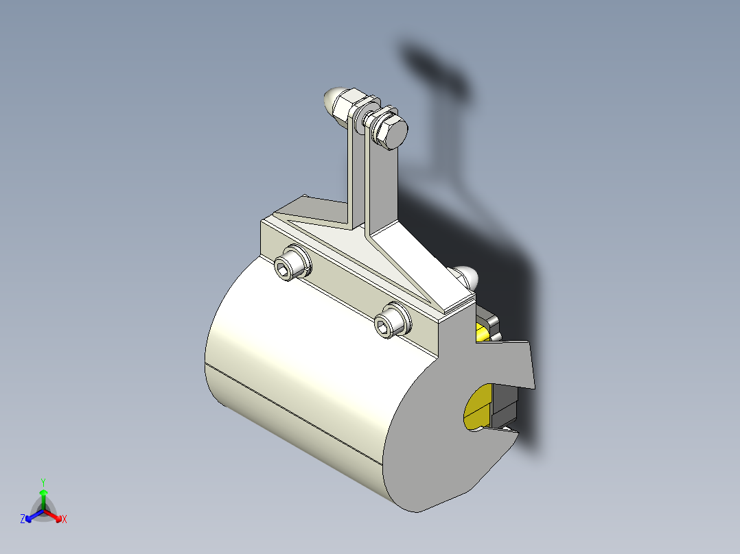 线圈与壳体组件3D模型正等轴测图