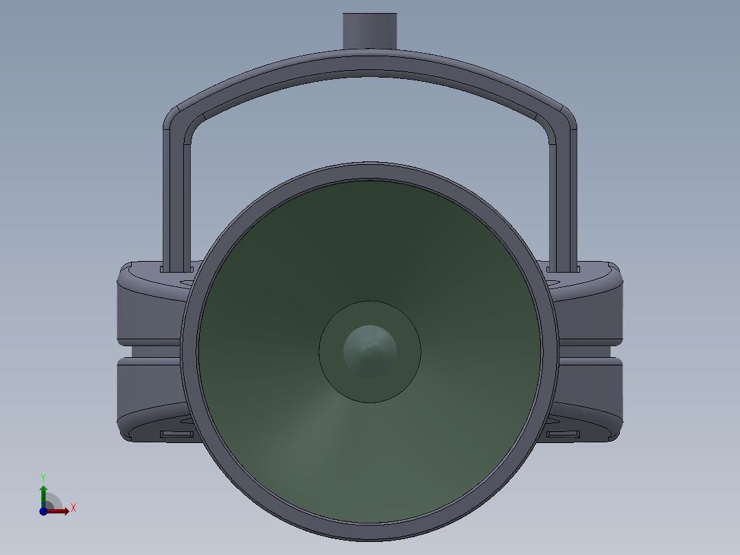 凹面反射镜3D模型前视图