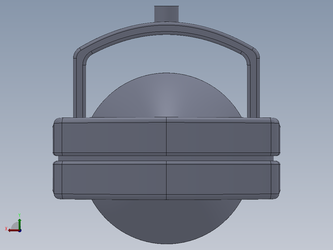 凹面反射镜3D模型后视图