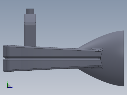 凹面反射镜3D模型左视缩略图
