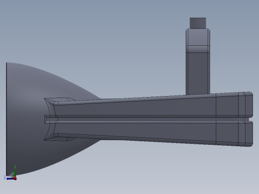 凹面反射镜3D模型右视缩略图