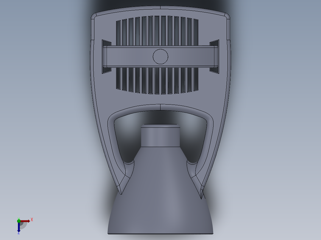 凹面反射镜3D模型俯视图