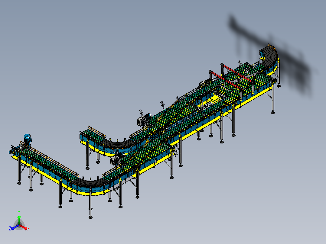 多段链板输送机输送线