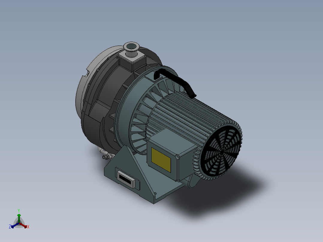 WQG型潜水切割泵正等轴测图