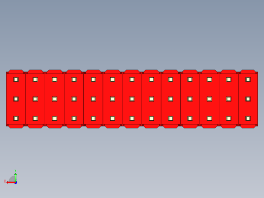 彩色公头100mil（2.54mm）系列-DS1021_red_3x13p_100mil_Type1_rev1.0后视缩略图