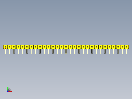 彩色公排针 100mil 2.54mm 系列-DS1022_yellow_1x29p_100mil_TypeD_rev1.0前视缩略图