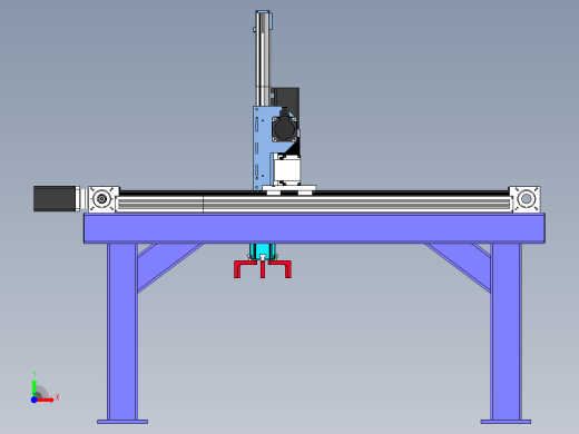 X、Y、Z轴桁架机器人SolidWorks设计-J5前视缩略图