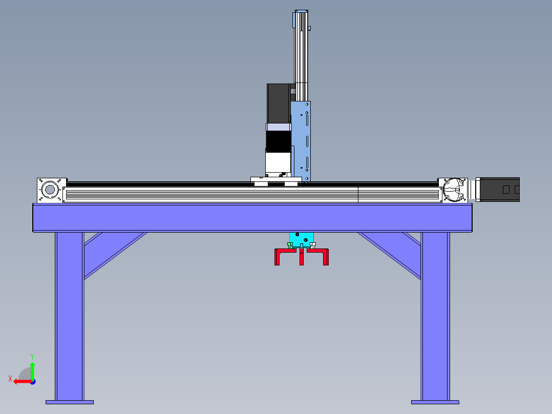 X、Y、Z轴桁架机器人SolidWorks设计-J5后视图