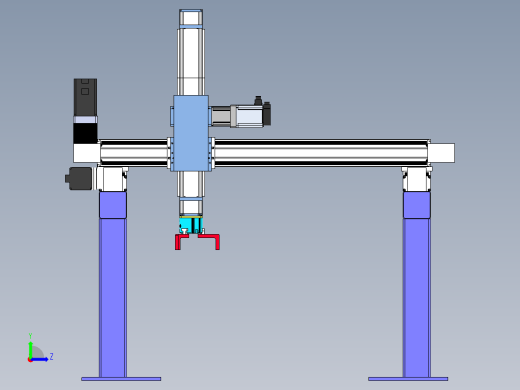 X、Y、Z轴桁架机器人SolidWorks设计-J5左视缩略图
