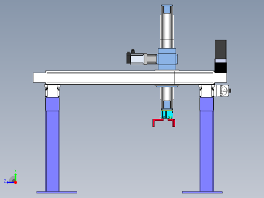 X、Y、Z轴桁架机器人SolidWorks设计-J5右视缩略图