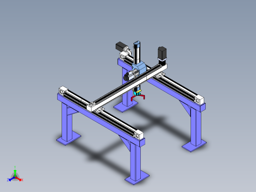 X、Y、Z轴桁架机器人SolidWorks设计-J5正等轴测缩略图