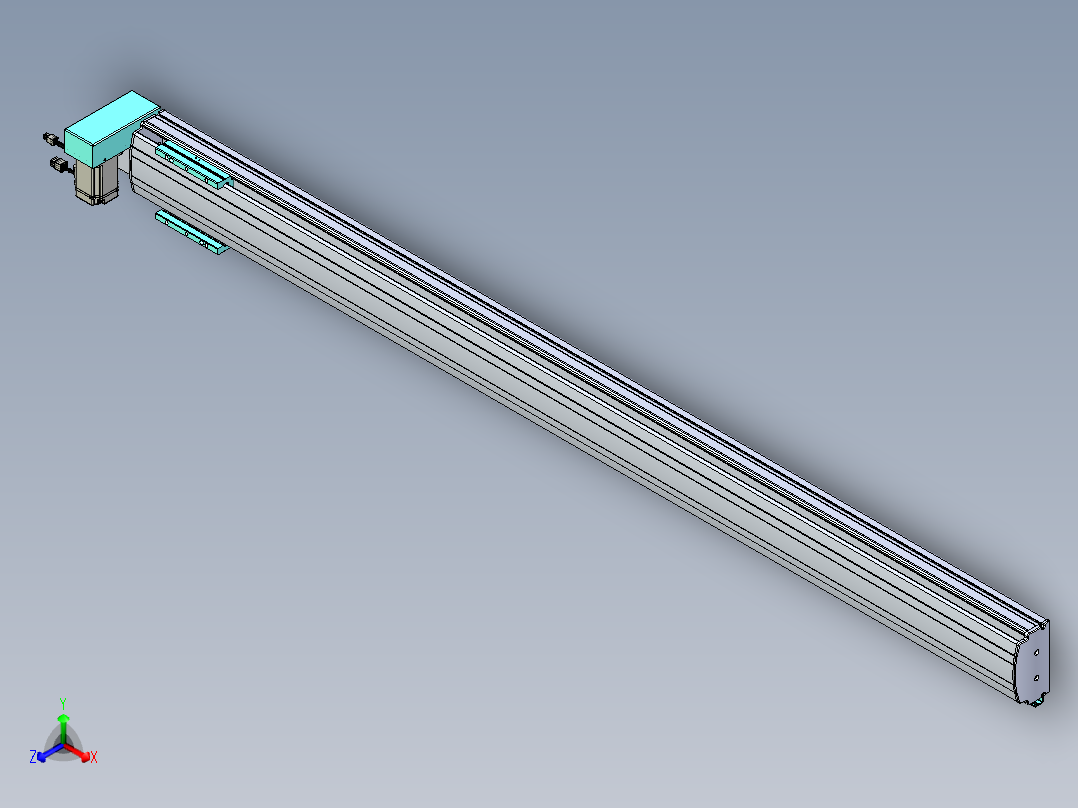 威洛博VBF同步带传动一般环境VBF14-L45-S1700-BRU-ZP40-C3主视图