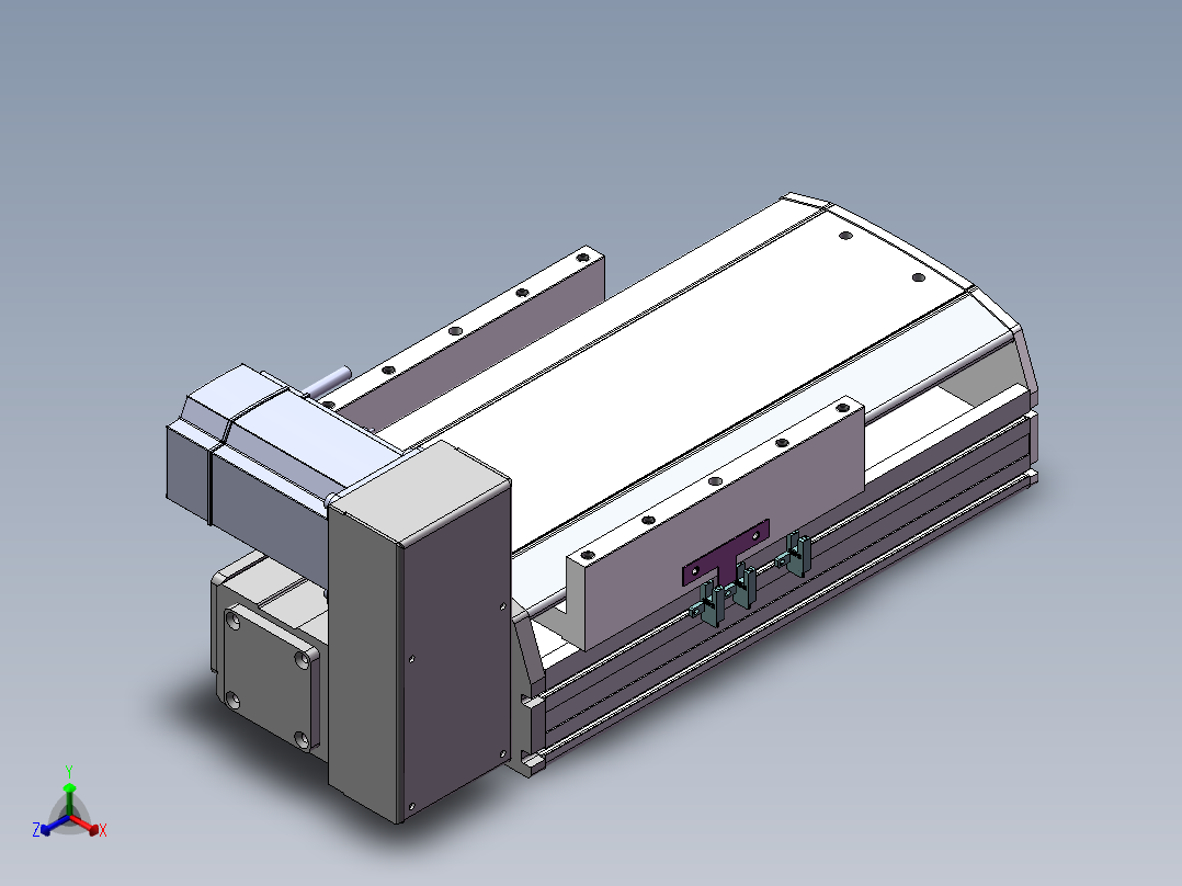 MTB同步带半封闭MTB22M-RU-750W正等轴测图