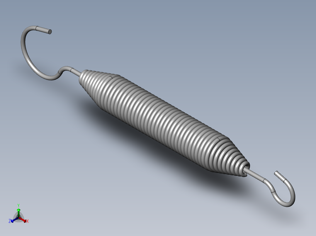 异形弹簧-1330K450_EXTENSION SPRING正等轴测图