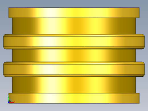 紧固件-IGES No. 6-32 Brass 3DP Inserts前视缩略图