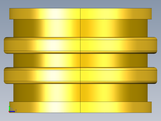 紧固件-IGES No. 6-32 Brass 3DP Inserts左视缩略图
