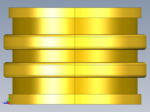 紧固件-IGES No. 6-32 Brass 3DP Inserts右视缩略图