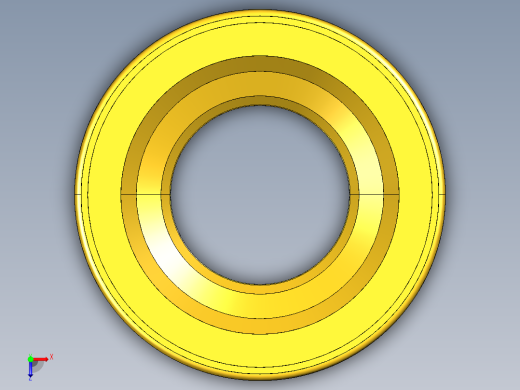 紧固件-IGES No. 6-32 Brass 3DP Inserts俯视缩略图
