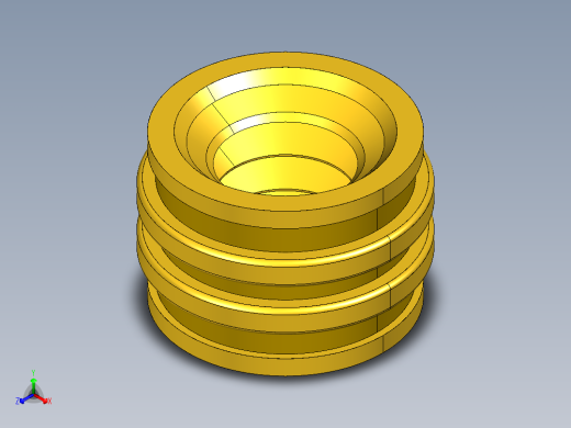 紧固件-IGES No. 6-32 Brass 3DP Inserts正等轴测缩略图