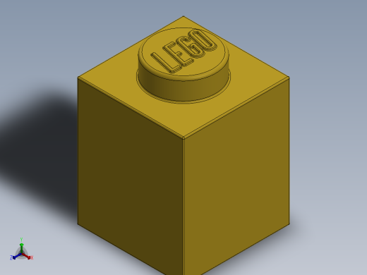 乐高套装 4421基本积木-300524 Bright Yellow Brick 1 x 1.SLDPRT