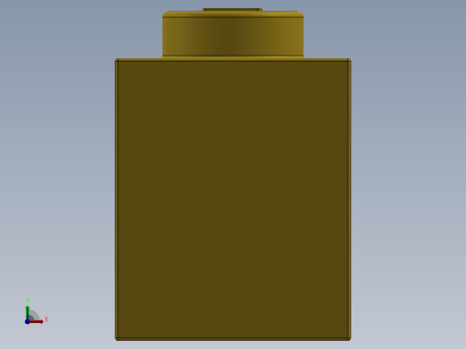 乐高套装 4421基本积木-300524 Bright Yellow Brick 1 x 1.SLDPRT前视缩略图