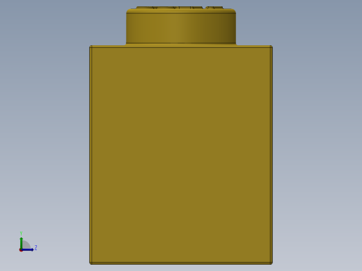 乐高套装 4421基本积木-300524 Bright Yellow Brick 1 x 1.SLDPRT左视缩略图