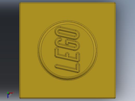 乐高套装 4421基本积木-300524 Bright Yellow Brick 1 x 1.SLDPRT俯视缩略图