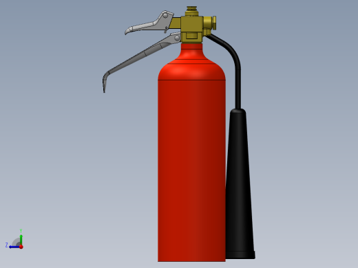 4磅二氧化碳灭火器右视缩略图