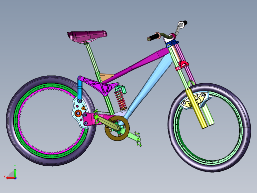 未来派无轮毂空心自行车后视缩略图