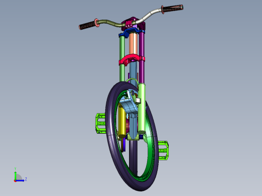 未来派无轮毂空心自行车左视缩略图