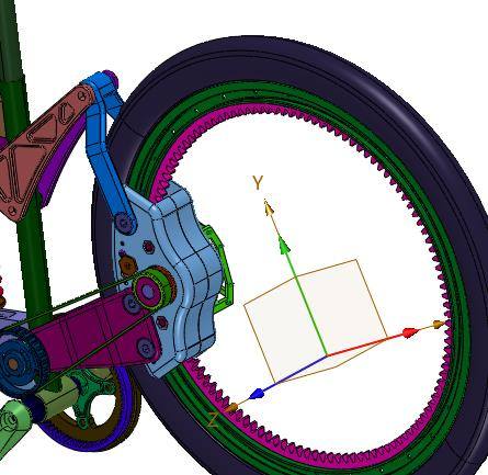 未来派无轮毂空心自行车缩略图