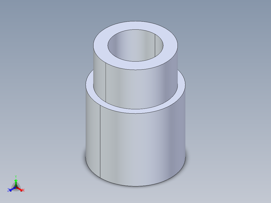 聚氯乙烯配件11-Sch80_ReducerCoupling_SxS_829-101_0.75in x 0.5in主视图