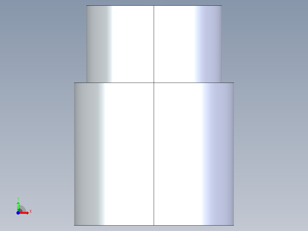 聚氯乙烯配件11-Sch80_ReducerCoupling_SxS_829-101_0.75in x 0.5in前视图