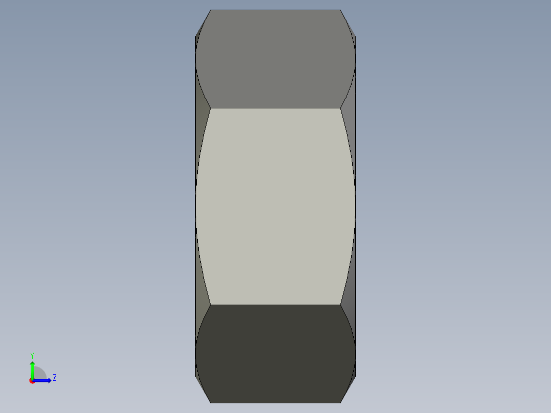 公制六角螺母-Metric Hex Nuts M10 x 1.5mm Thread左视图