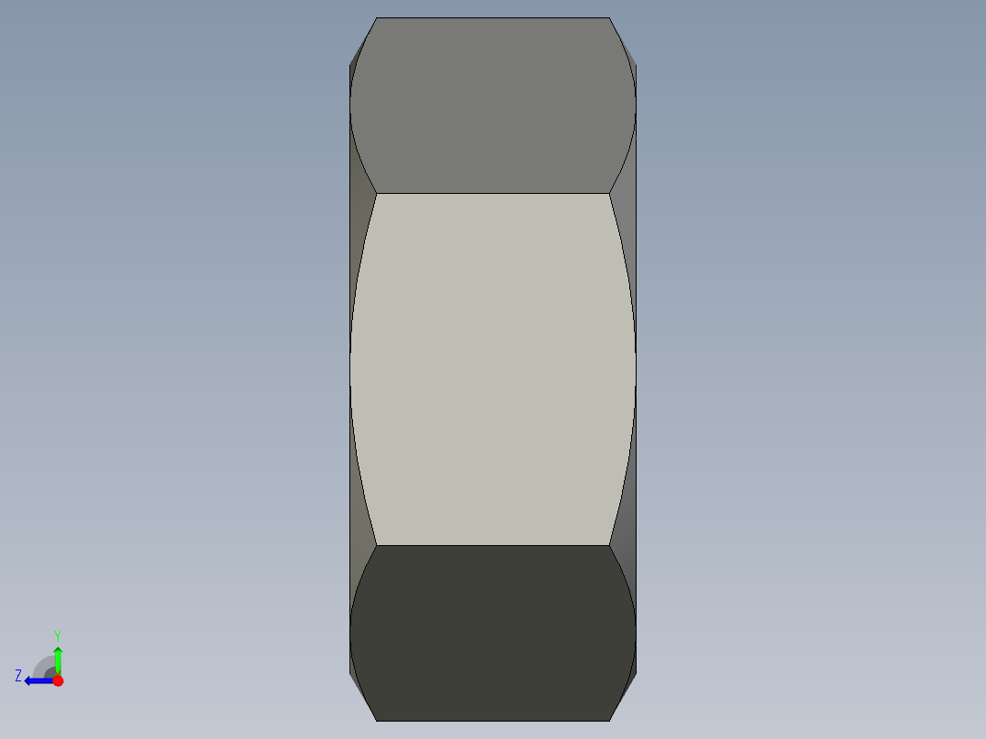 公制六角螺母-Metric Hex Nuts M10 x 1.5mm Thread右视图