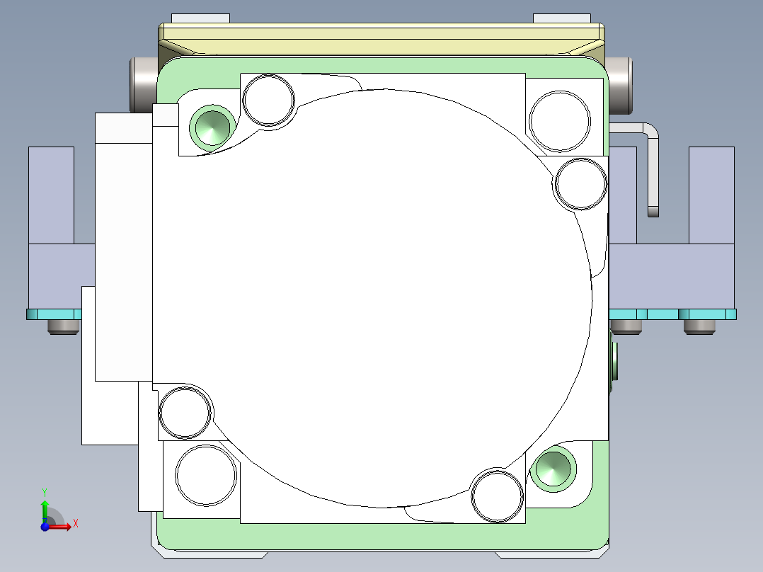 GTH内嵌丝杆全封闭GTH4-BC-100W前视图