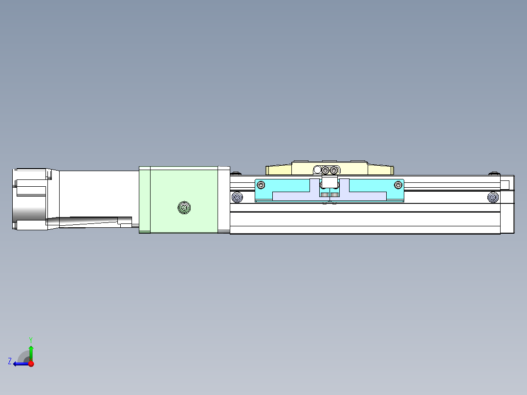 GTH内嵌丝杆全封闭GTH4-BC-100W右视图