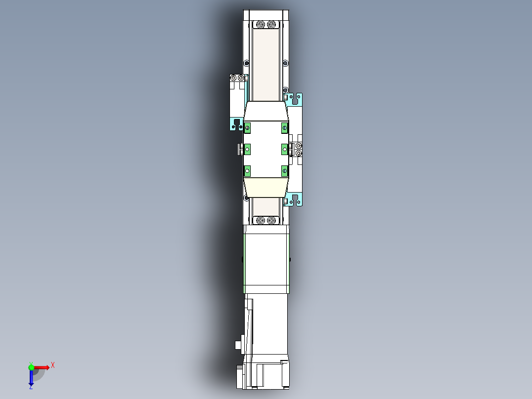 GTH内嵌丝杆全封闭GTH4-BC-100W俯视图