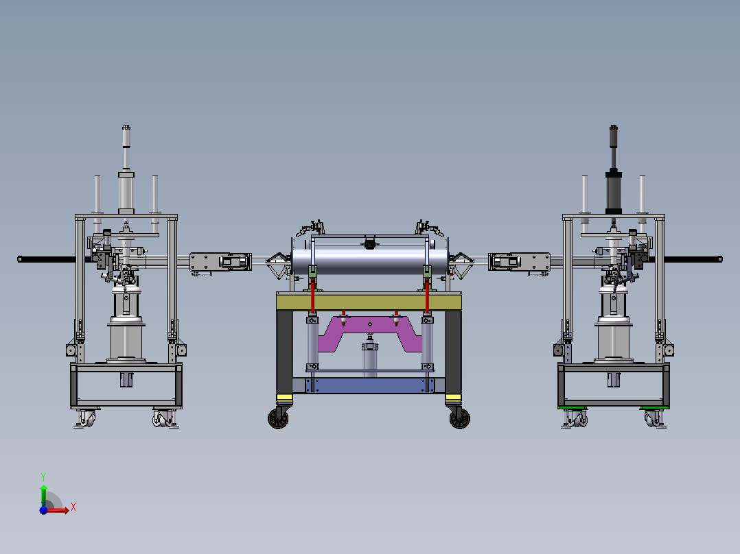 罐体连续焊接装置前视图