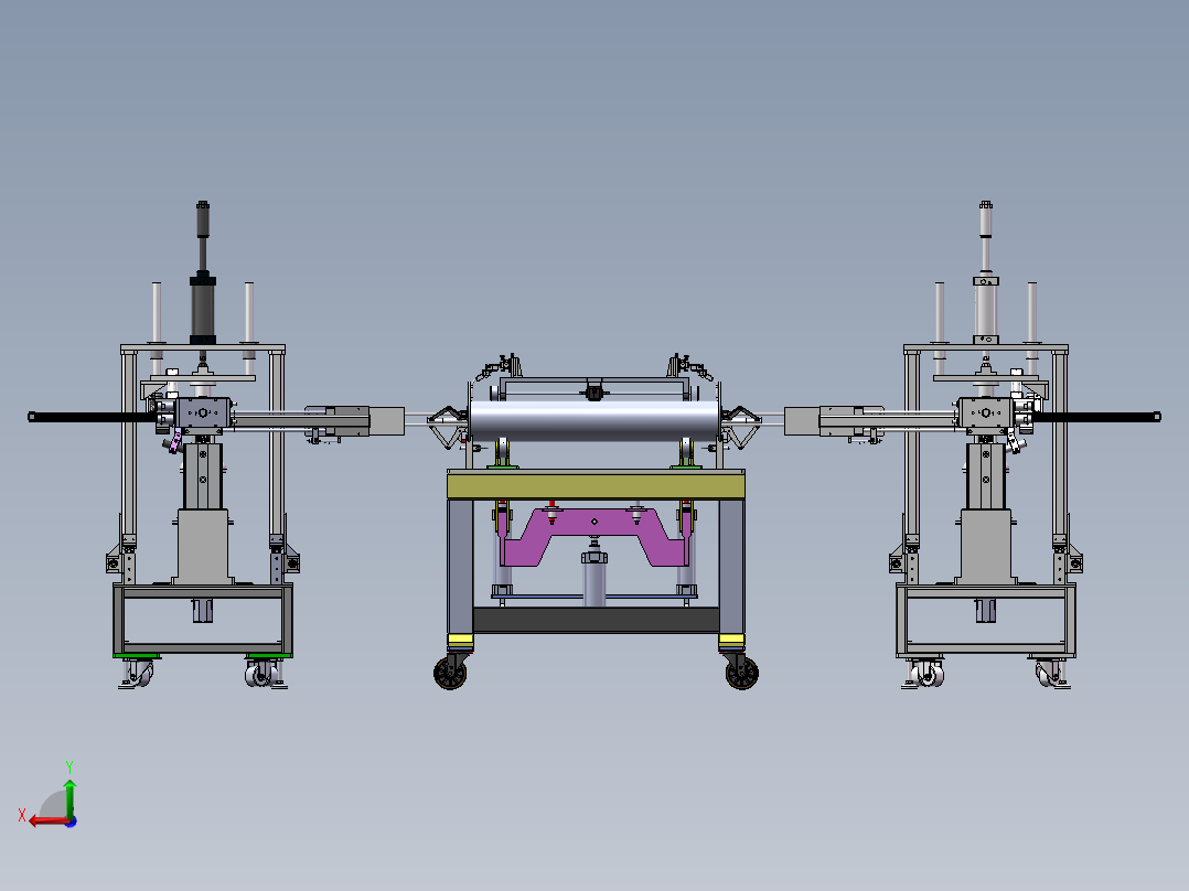 罐体连续焊接装置后视图