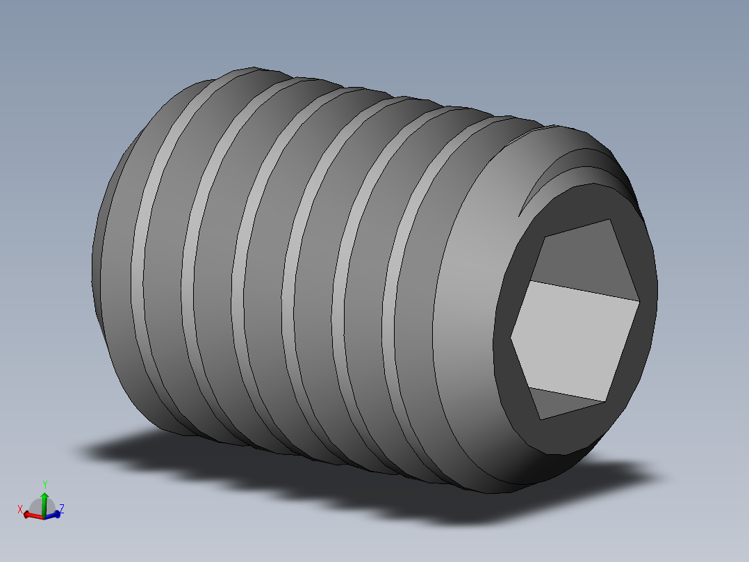DIN 913-ISO 4026 固定螺钉-M3 L=4.SLDPRT主视图