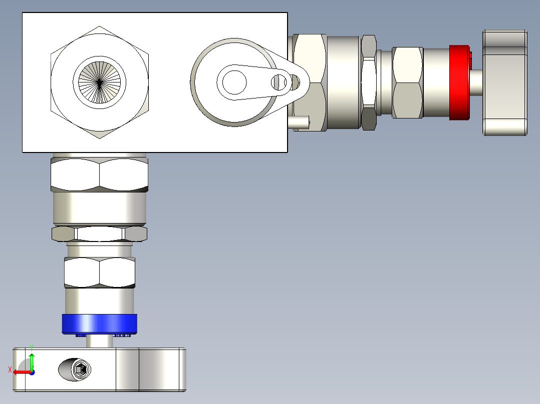 2阀门歧管后视图