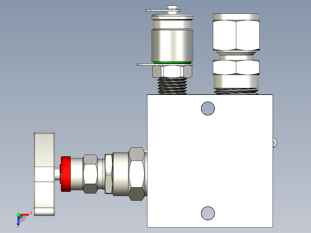 2阀门歧管俯视图