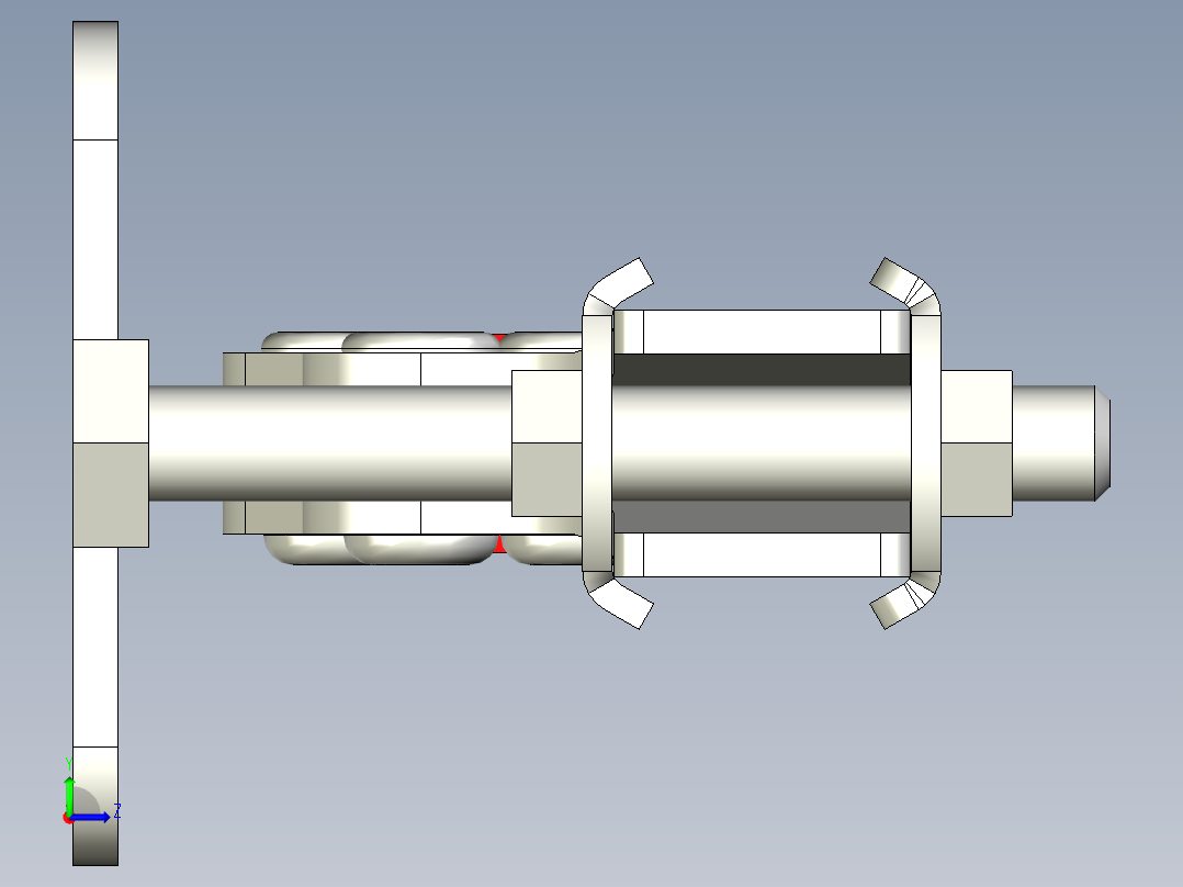 水平式夾鉗SSP(L)-3D多系列多零件图纸模型左视图