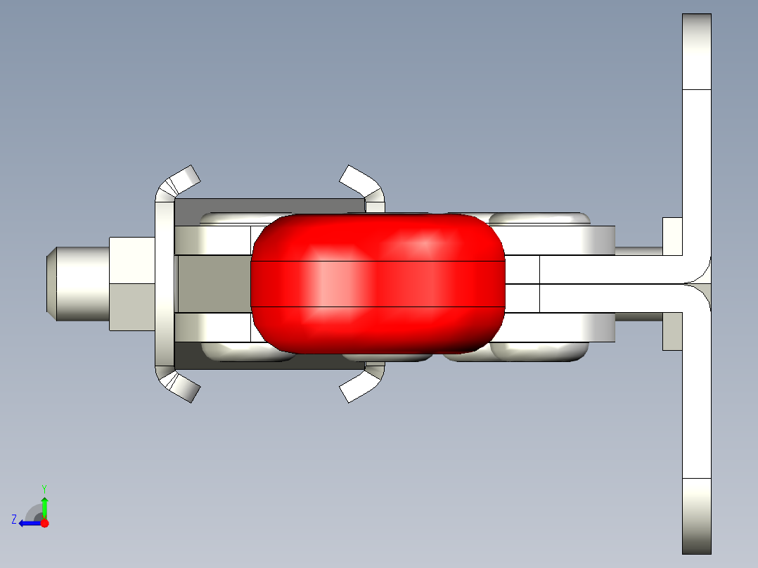 水平式夾鉗SSP(L)-3D多系列多零件图纸模型右视图