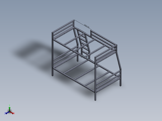 双层床正等轴测缩略图