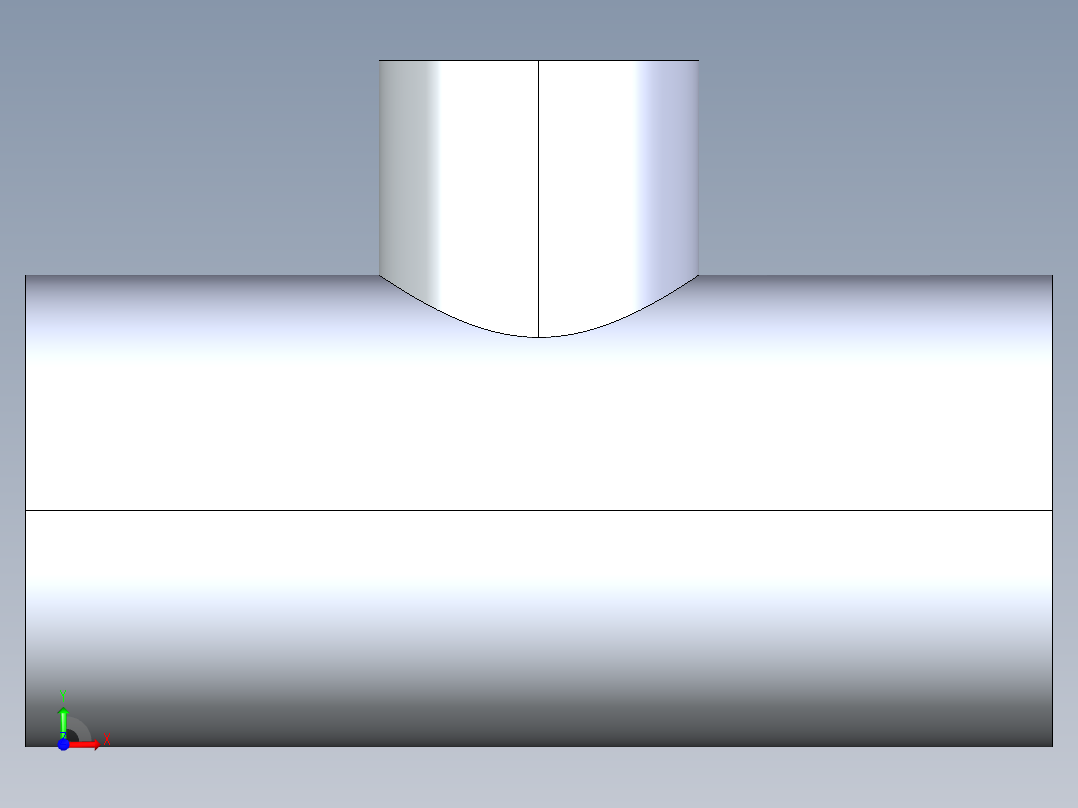 CPVC管件02-Sch80_ReducingTee_SxSxS_9801-130_1in x 0.5in前视图